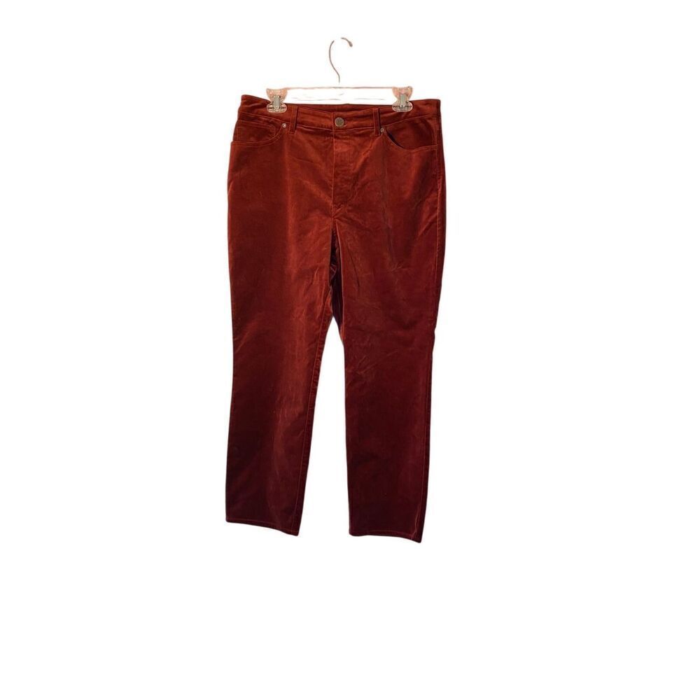 Soft Surroundings women’s burgundy velvet velour pants size 12 P